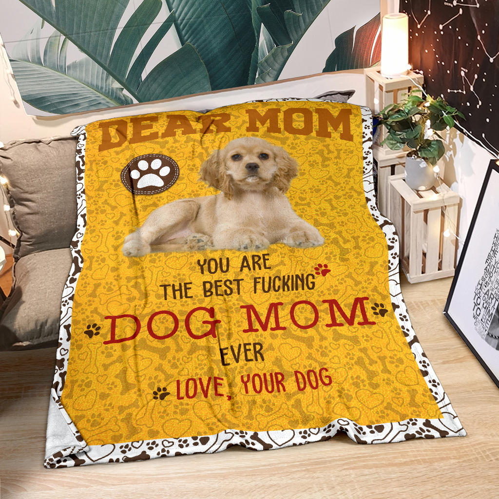 American Cocker Spaniel-Dog Mom Ever Blanket