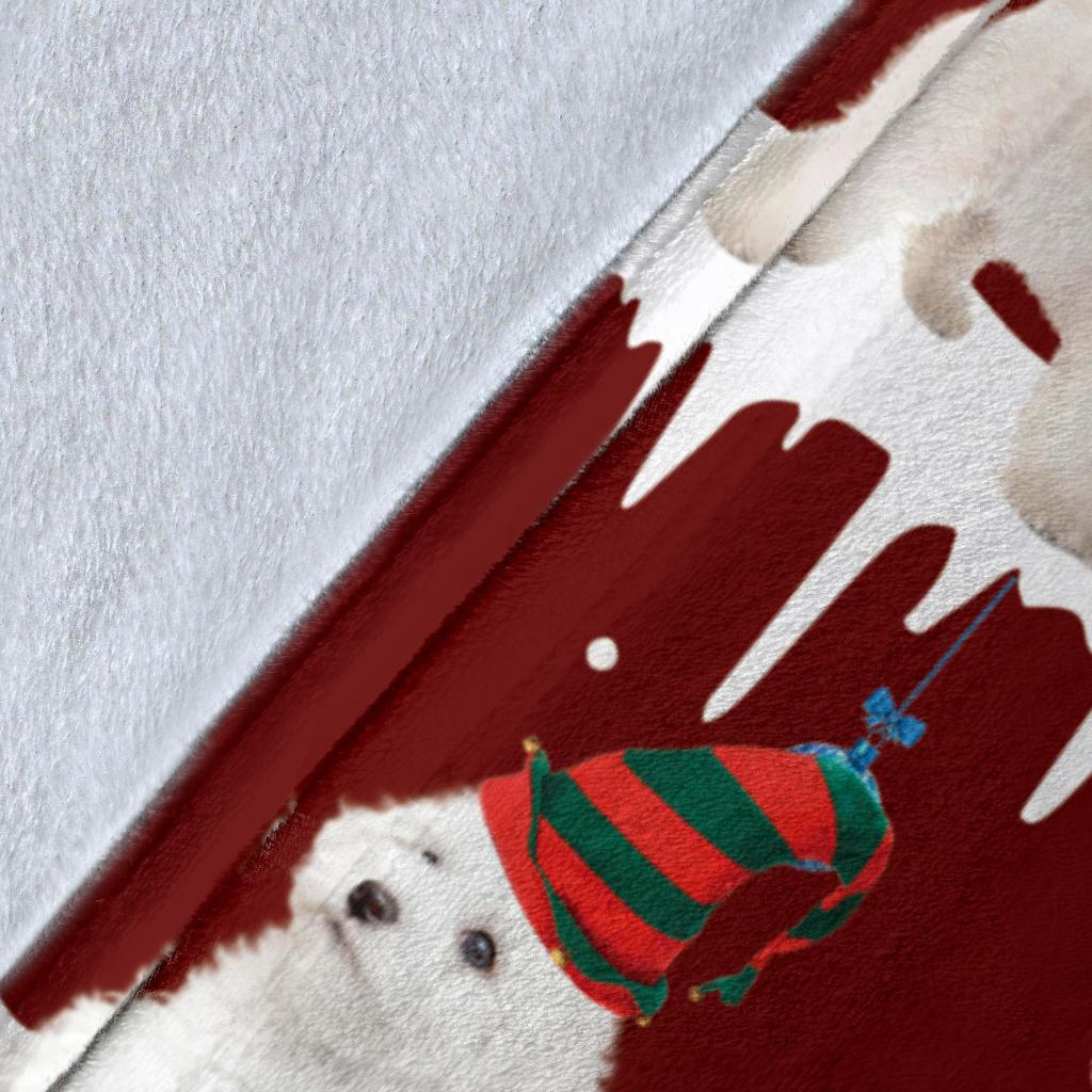 Bichon Snow Christmas Blanket