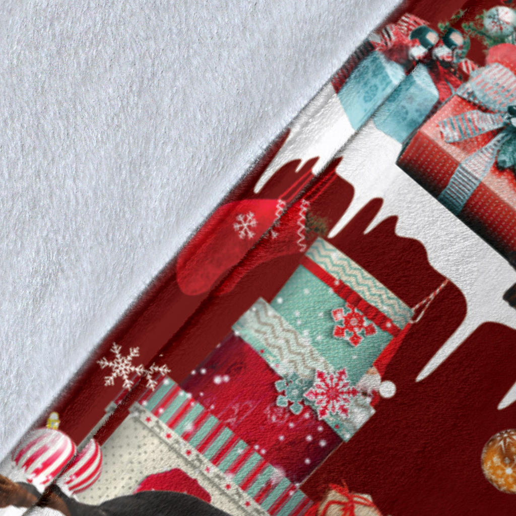 Doberman Pinscher Snow Christmas Blanket