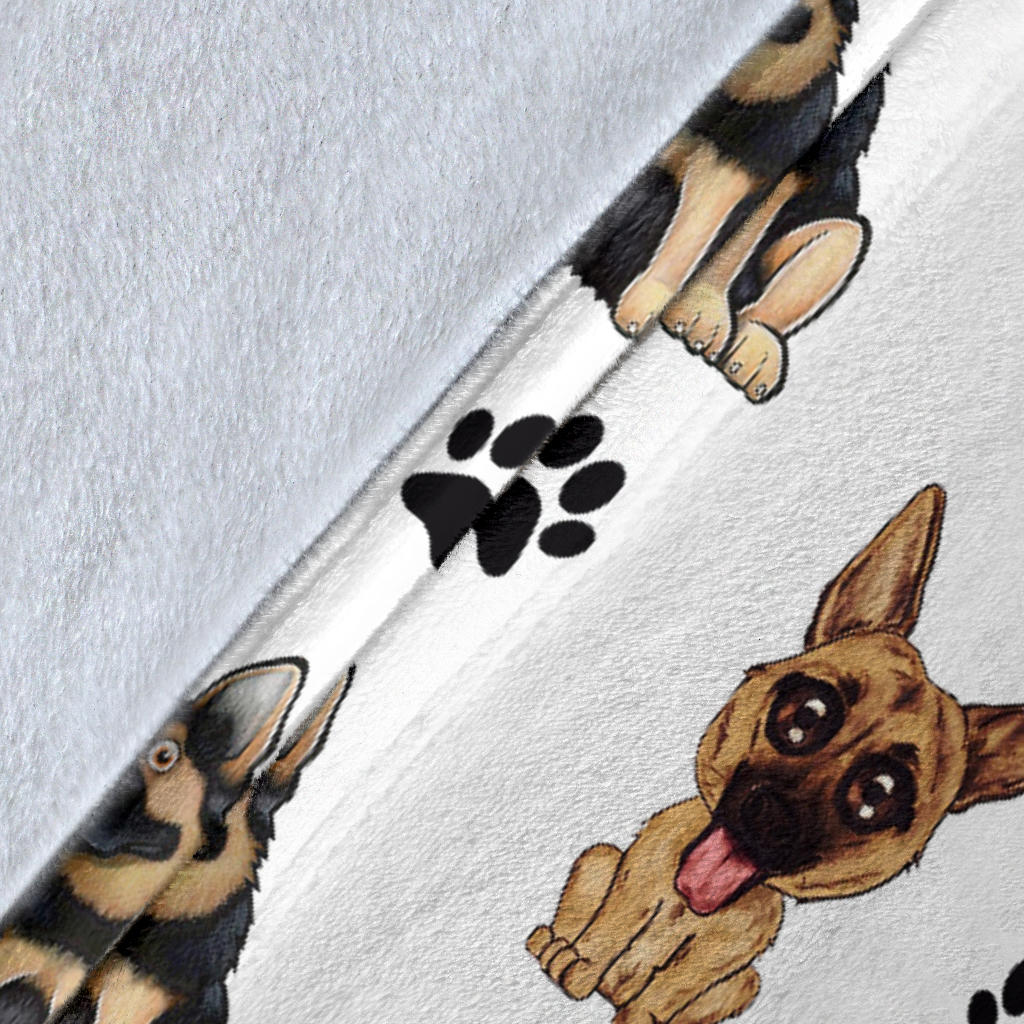German Shepherd Paw Blanket