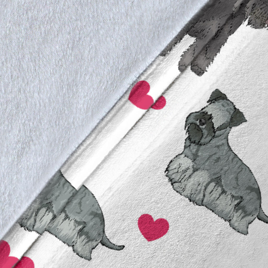 Cesky Terrier Heart Blanket