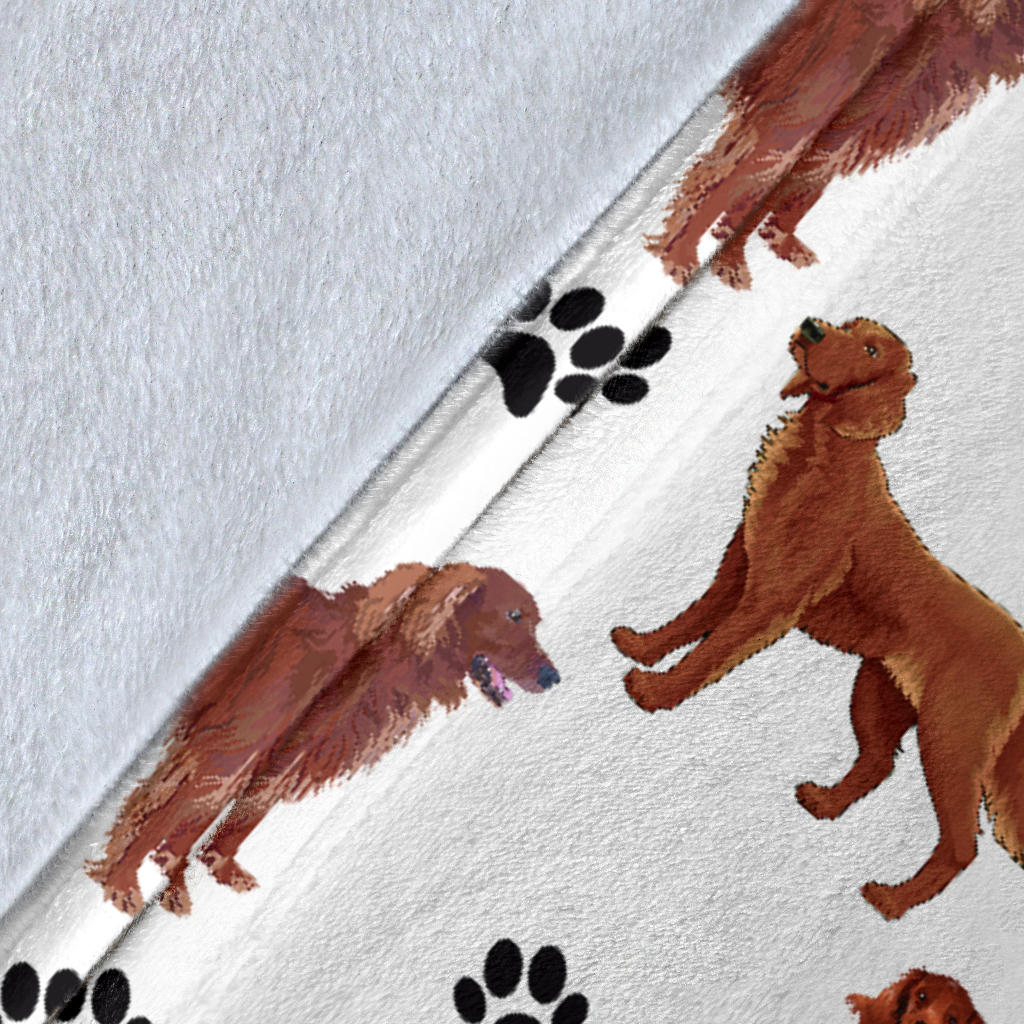 Irish Setter Paw Blanket