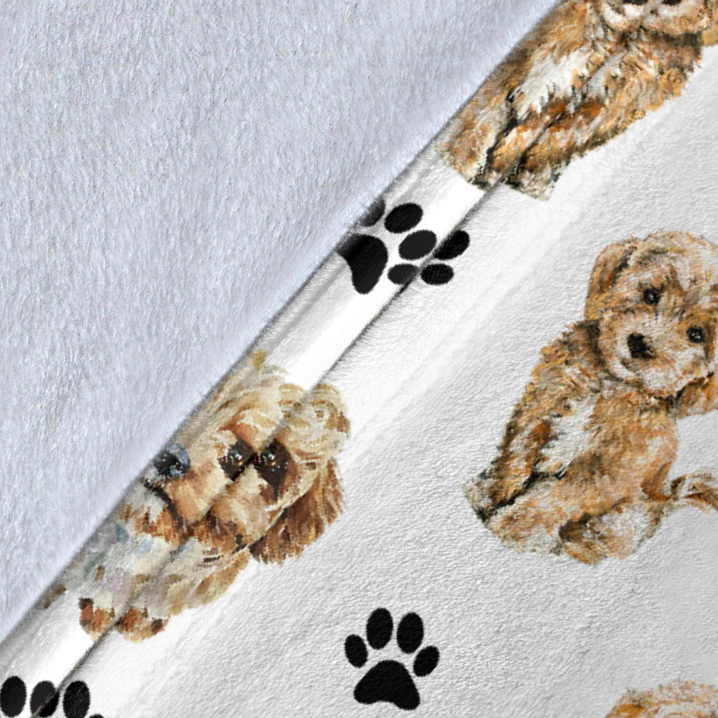 Cavapoo Paw Blanket