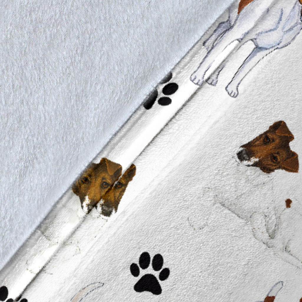 Smooth Fox Terrier Paw Blanket