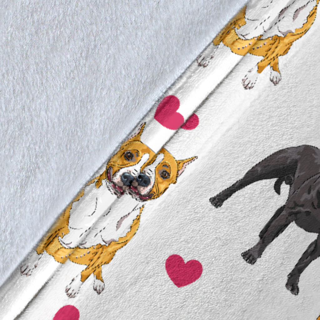 American Staffordshire Terrier Heart Blanket