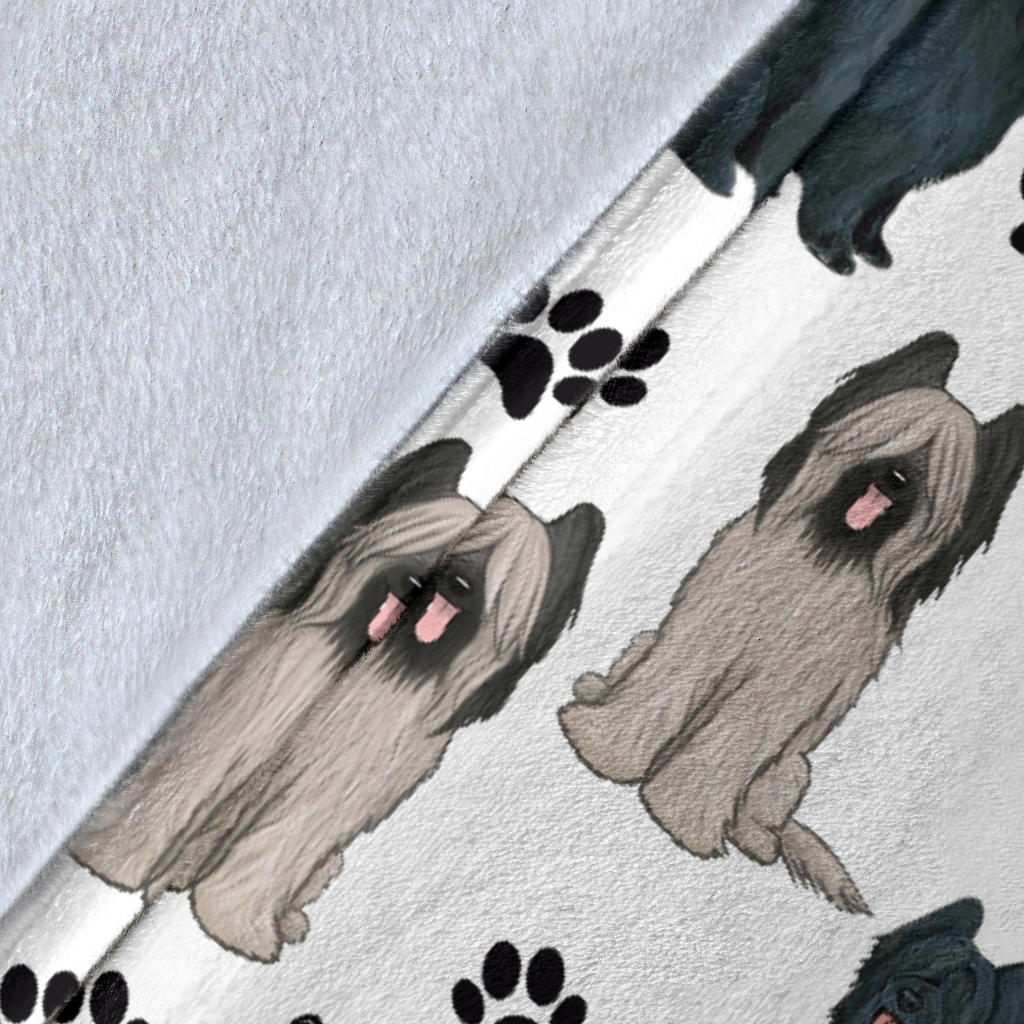 Briard Paw Blanket
