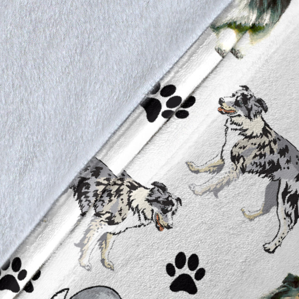 Blue Merle Collie Paw Blanket