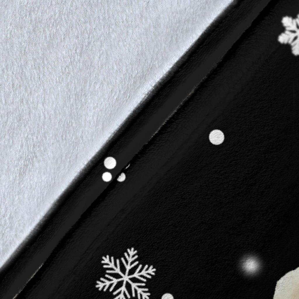 Pug Christmas Tree Blanket