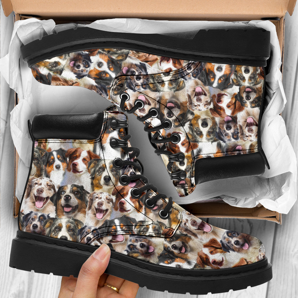 Australian Shepherd Full Face All-Season Boots