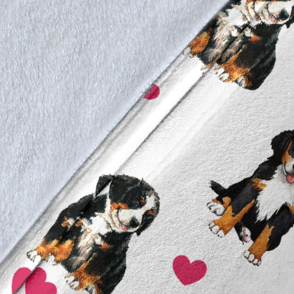 Bernese Mountain Heart Blanket