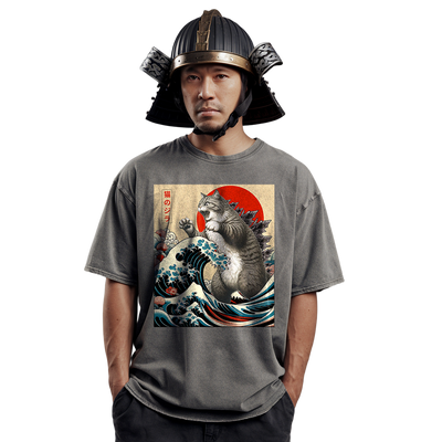 Vintage Cat Wave Unisex T-shirt - Perfect for Animal Lovers and Casual Wear