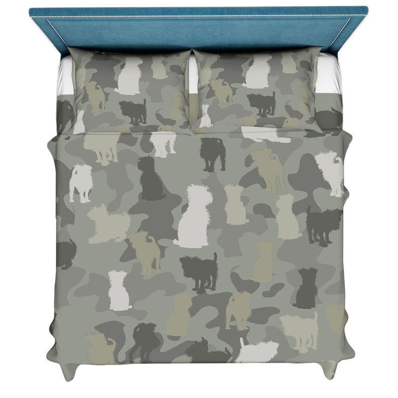 Affenpinscher Camo Bedding Set - Camouflage Dog Bedding Set