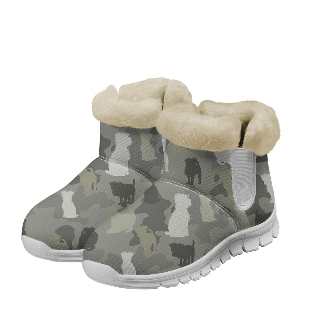 Affenpinscher Camo Snow Boots - Perfect For Winter