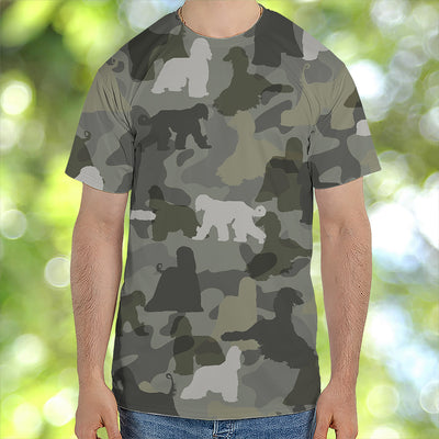 Afghan Hound Camo T-Shirt