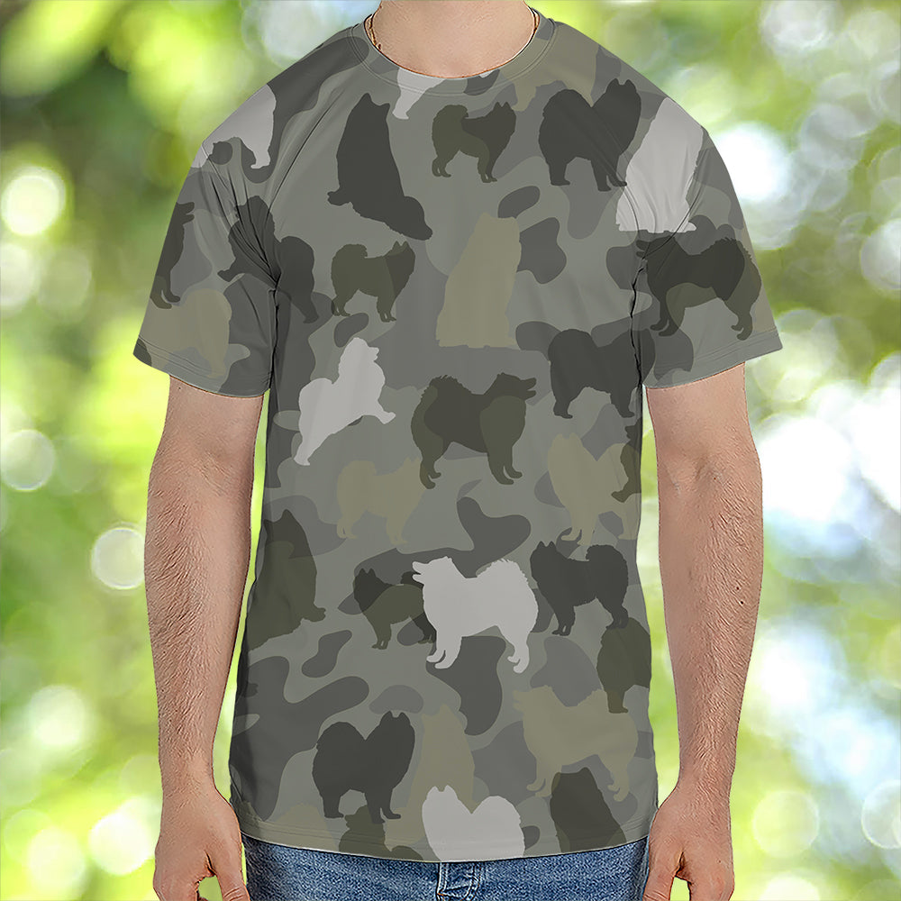 American Eskimo Dog Camo T-Shirt