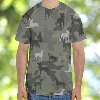 American Hairless Terrier Camo T-Shirt