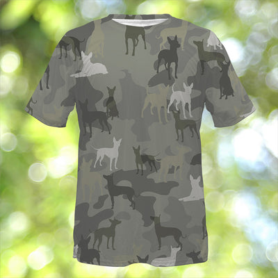 American Hairless Terrier Camo T-Shirt