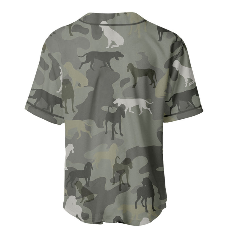 Ariegeois Camouflage Baseball Jersey - Camo Pattern Dog Shirt