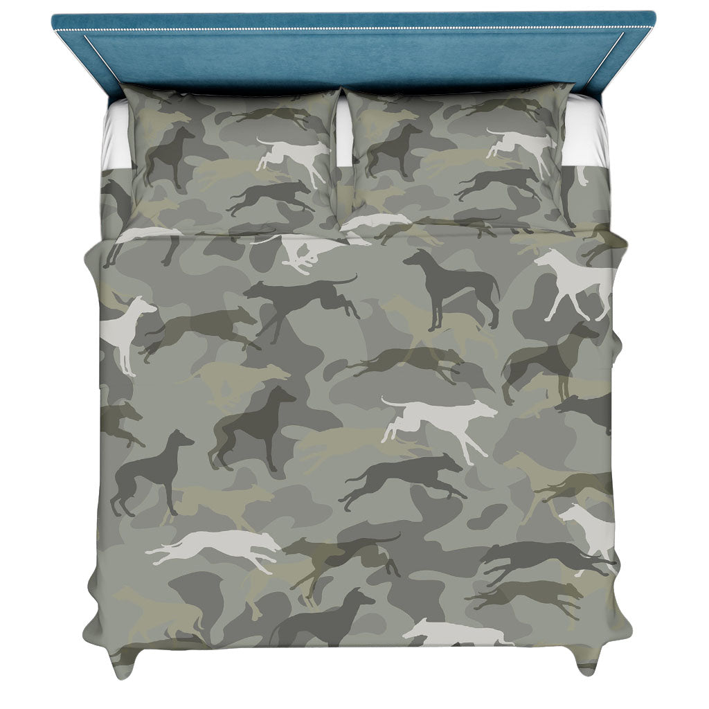 Azawakh Camo Bedding Set - Camouflage Dog Bedding Set