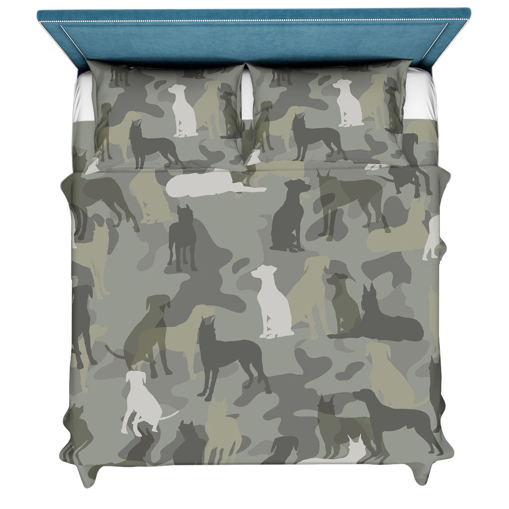 Beauceron Camo Bedding Set - Camouflage Dog Bedding Set