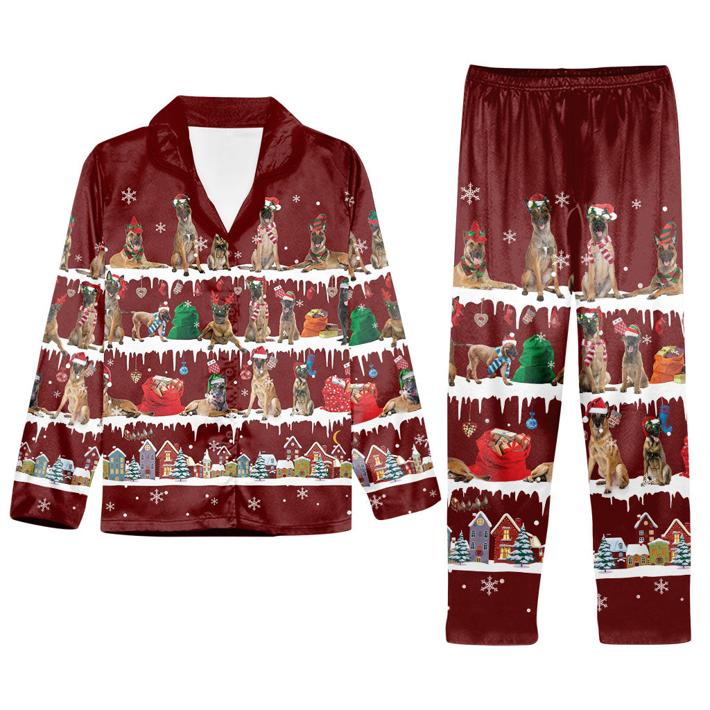 Belgian Malinois Snow Christmas Back