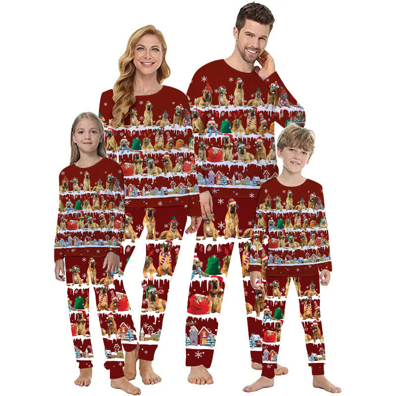 Family Christmas Pajamas Set - Boerboel Dog Pajamas For Adult/Kid