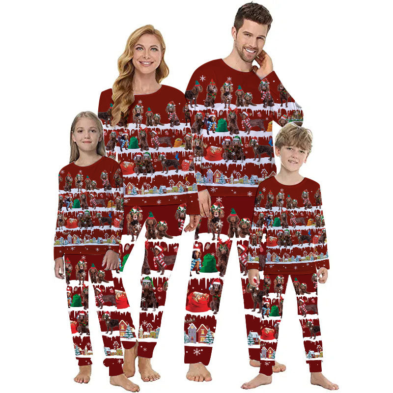 Family Christmas Pajamas Set - Boykin Spaniel Dog Pajamas For Adult/Kid