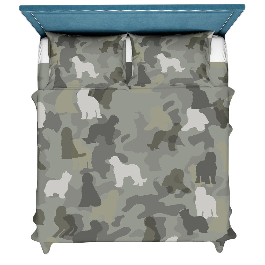 Briard Camo Bedding Set - Camouflage Dog Bedding Set