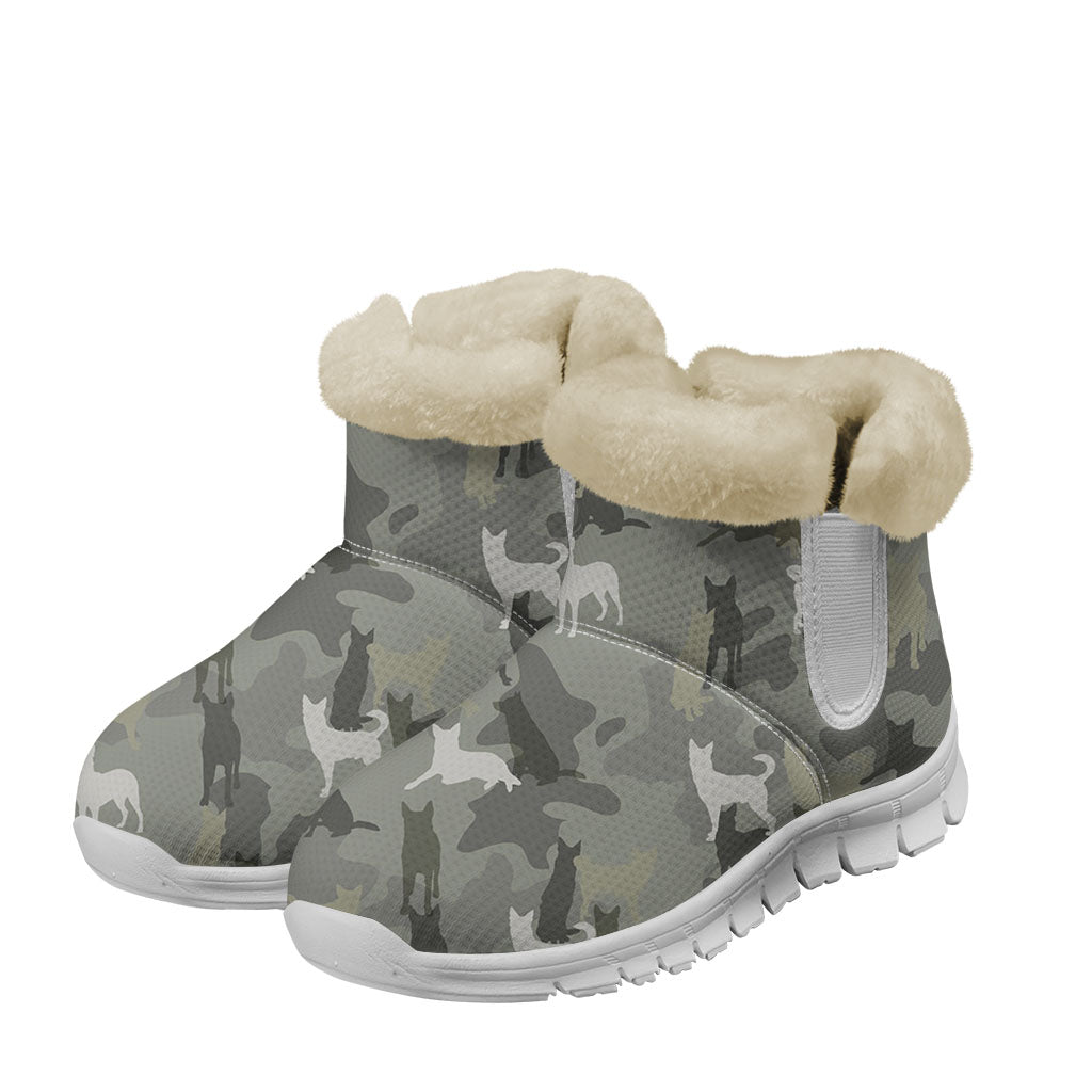 Canaan Dog Camo Snow Boots - Perfect For Winter