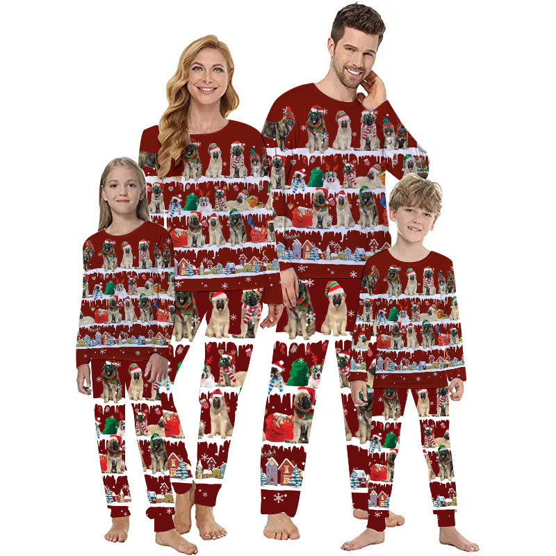 Family Christmas Pajamas Set - Caucasian Shepherd Dog Pajamas