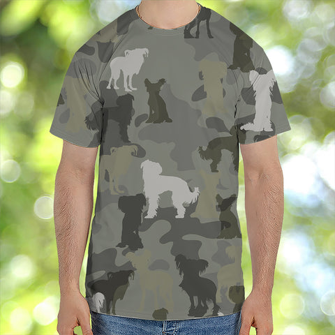 Chinese Crested Dog Camo T-Shirt