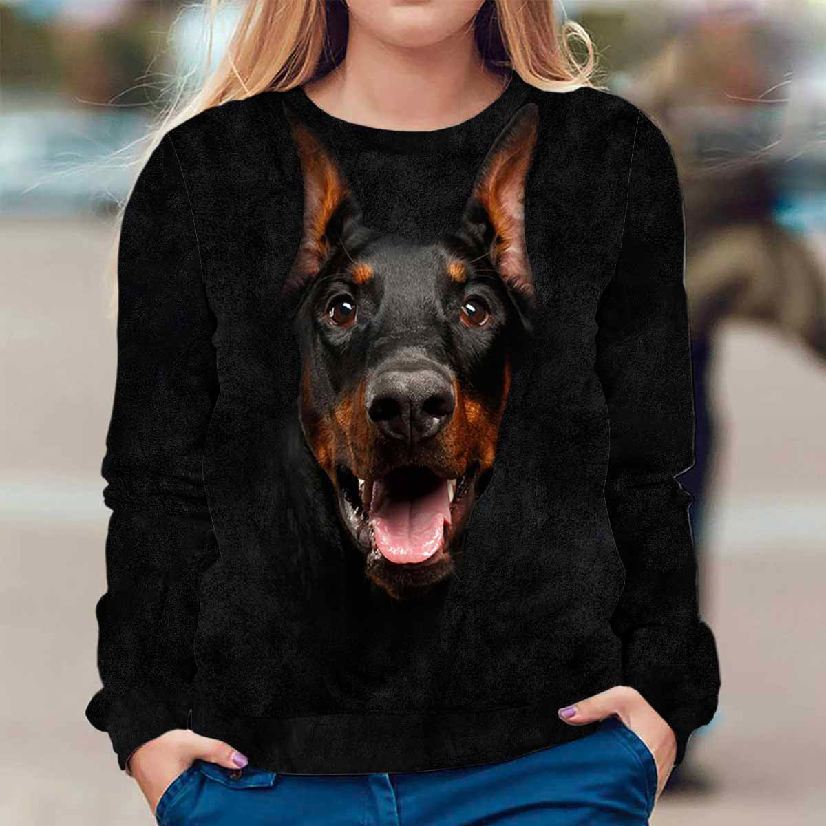 Doberman Pinscher - Face Hair - Premium Sweater
