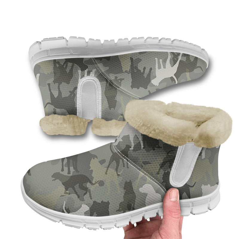 Dogo Argentino Camo Snow Boots - Perfect For Winter