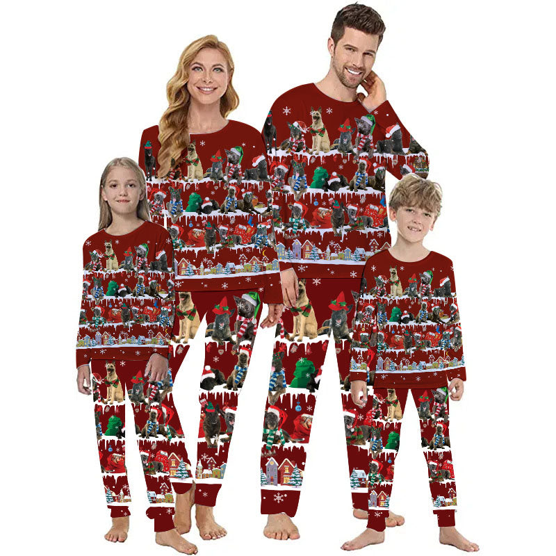 Family Christmas Pajamas Set - Dutch Shepherd Dog Pajamas For Adult/Kid