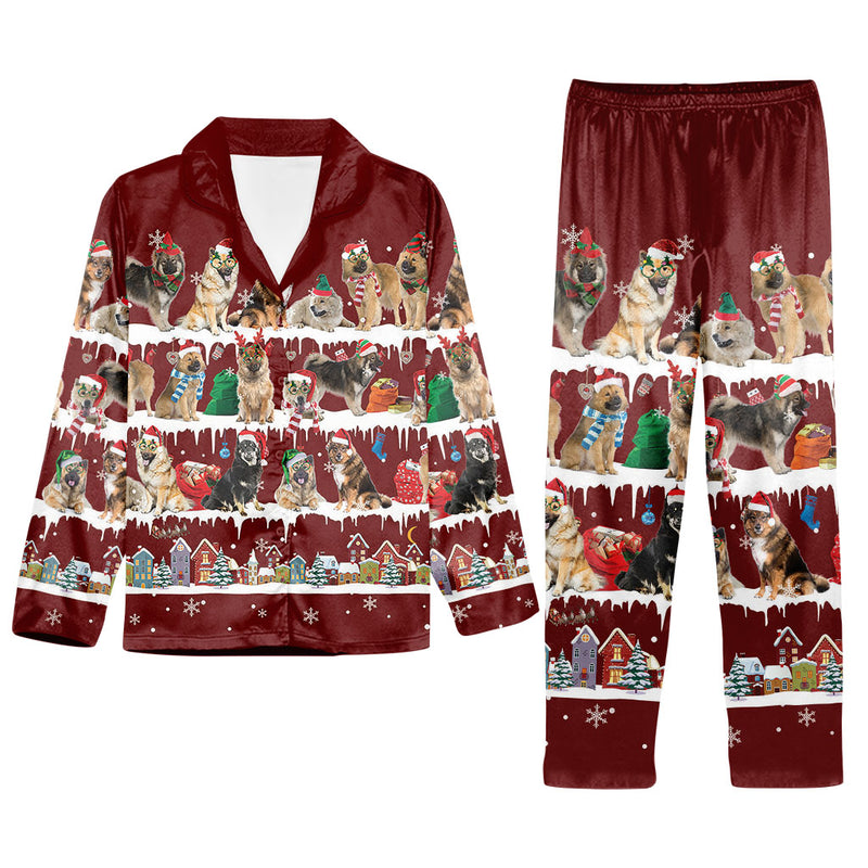 Matching Family Christmas Pajamas Set For Eurasier Dog Lover