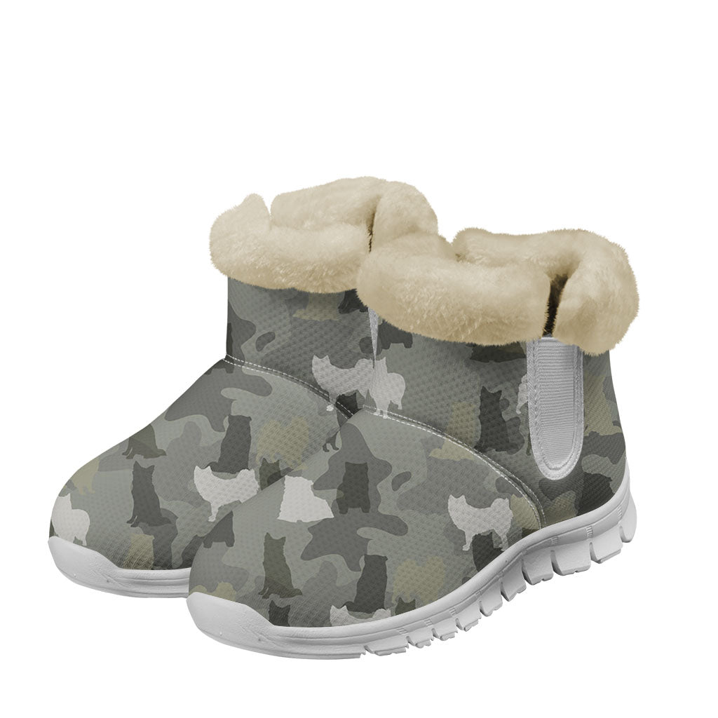 Finnish Lapphund Camo Snow Boots - Perfect For Winter