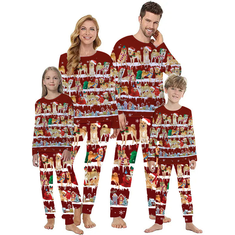 Family Christmas Pajamas Set - Finnish Spitz Dog Pajamas For Adult/Kid