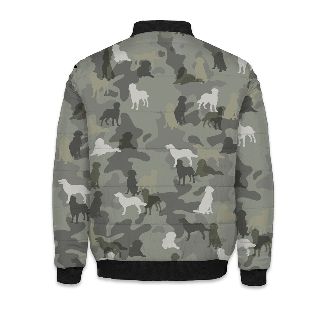 Flat Coated Retriever Camo Front Back