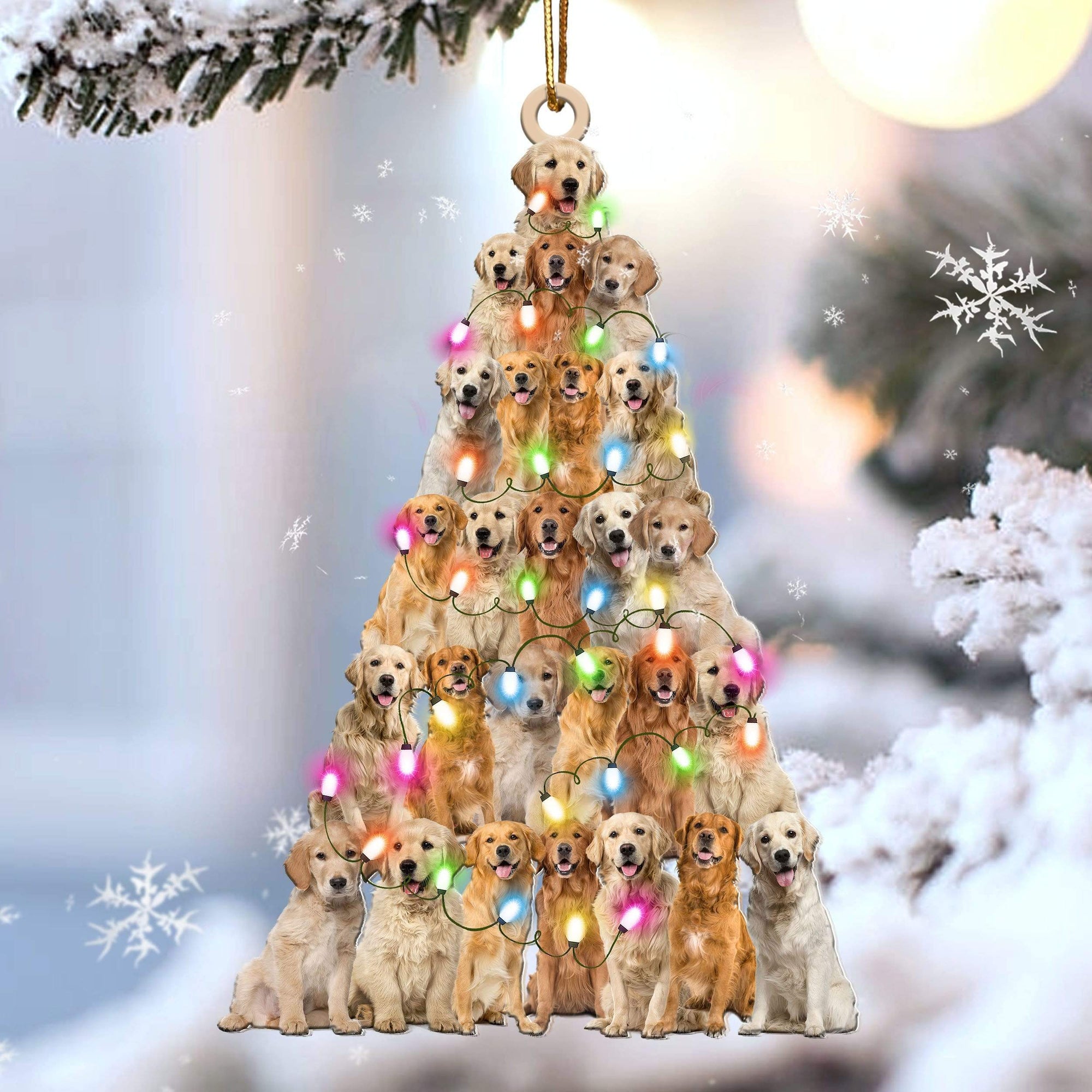 Golden retriever lovely tree gift for golden retriever lover gift for dog mom ornament