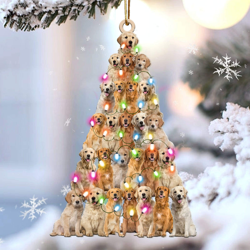 Golden retriever lovely tree gift for golden retriever lover gift for dog mom ornament