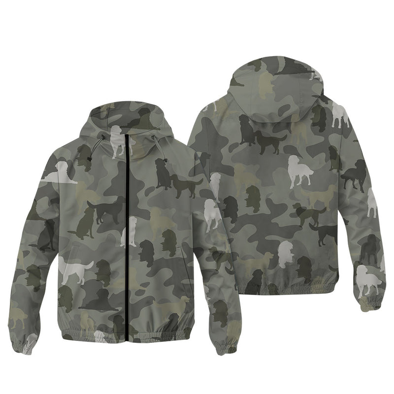 German Longhaired Pointer Camouflage Windbreaker