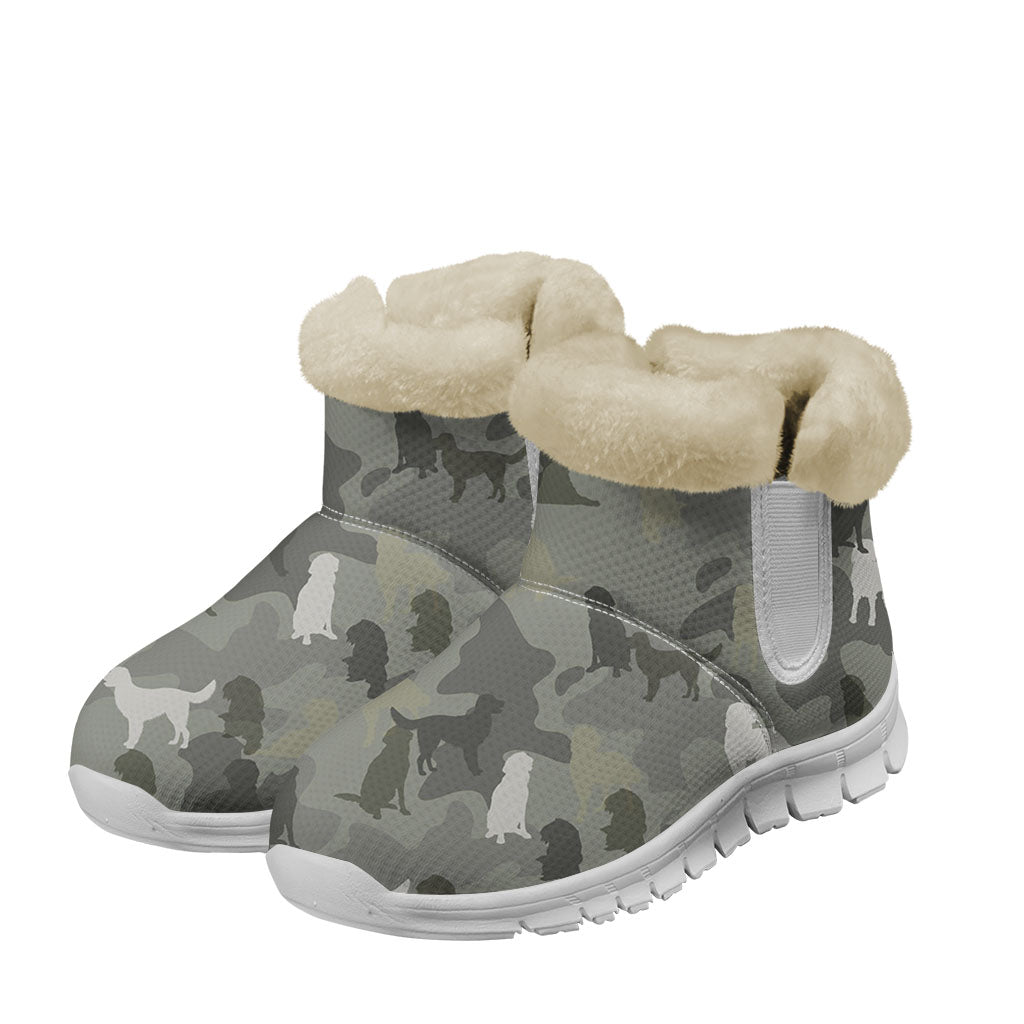 German Longhaired Pointer Camo Snow Boots - Perfect For Winter