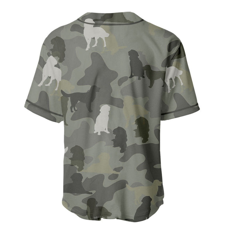 German Longhaired Pointer Camo Baseball Jersey - Dog Shirt