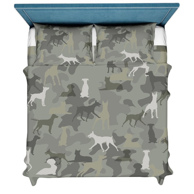 German Pinscher Camo Bedding Set - Camouflage Dog Bedding Set