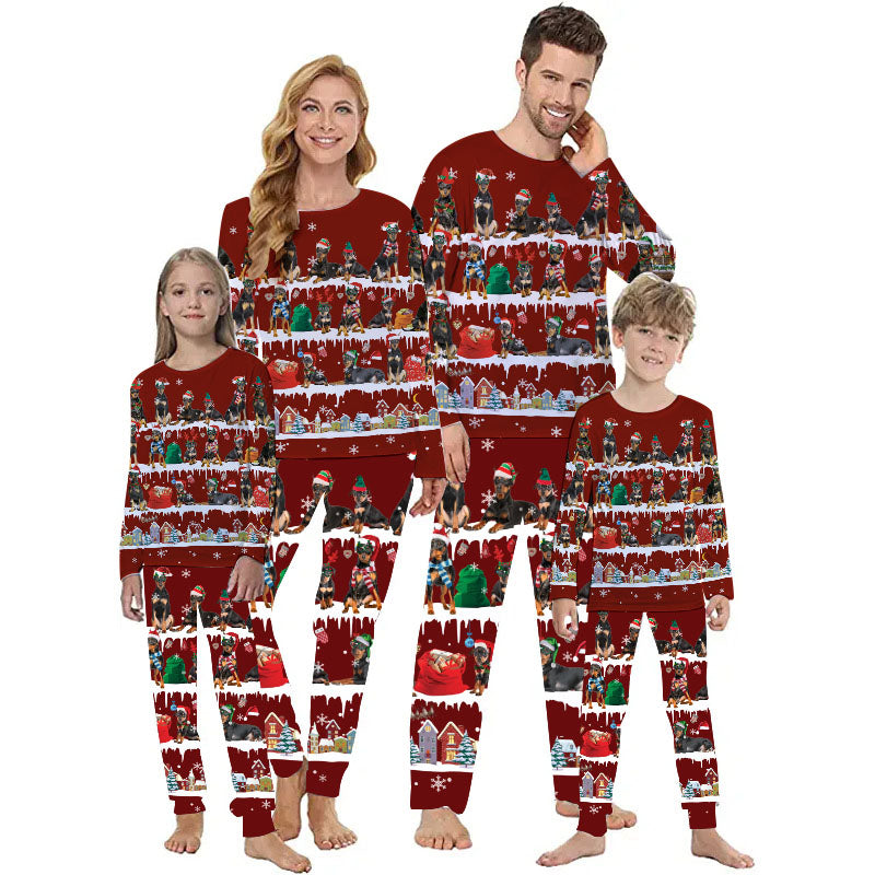 Family Christmas Pajamas Set - German Pinscher Dog Pajamas For Adult/Kid