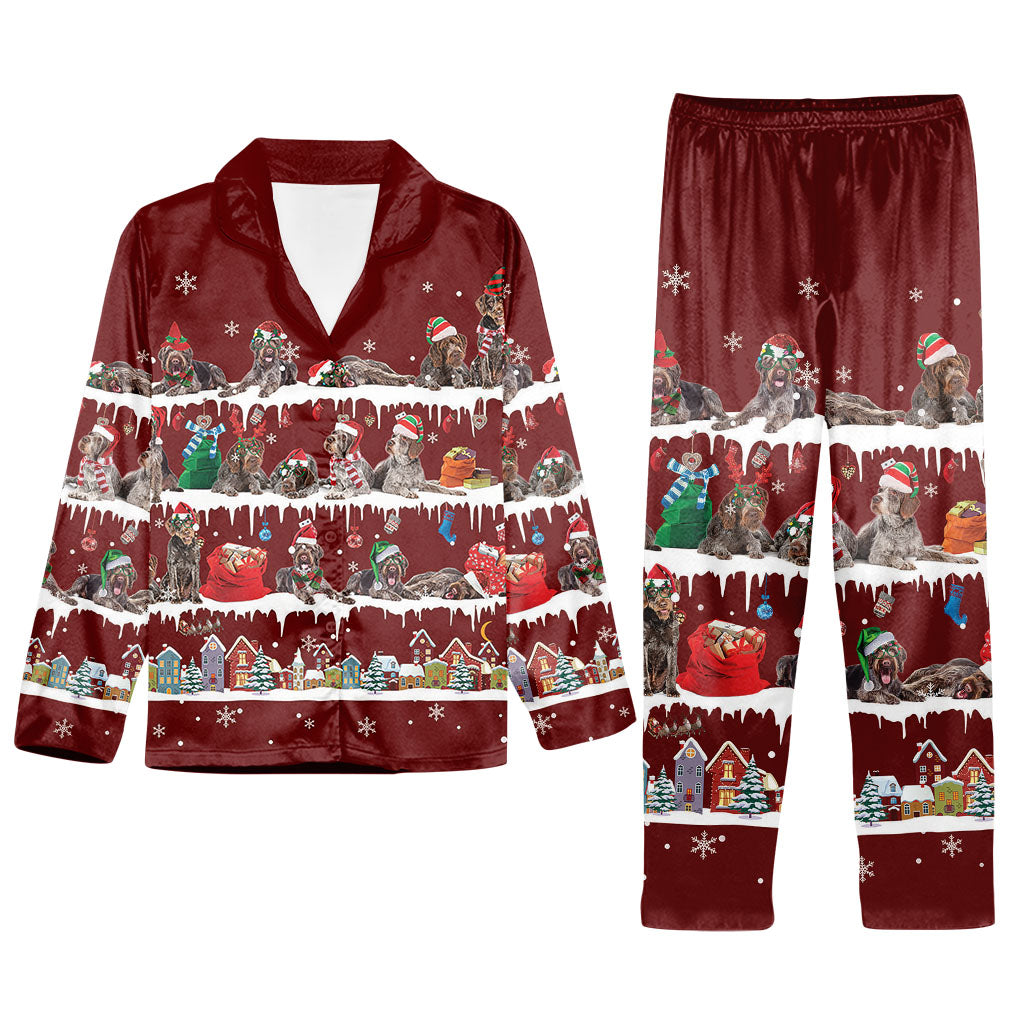 Matching Family Christmas Pajamas Set For German Wirehaired Pointer Dog Lover