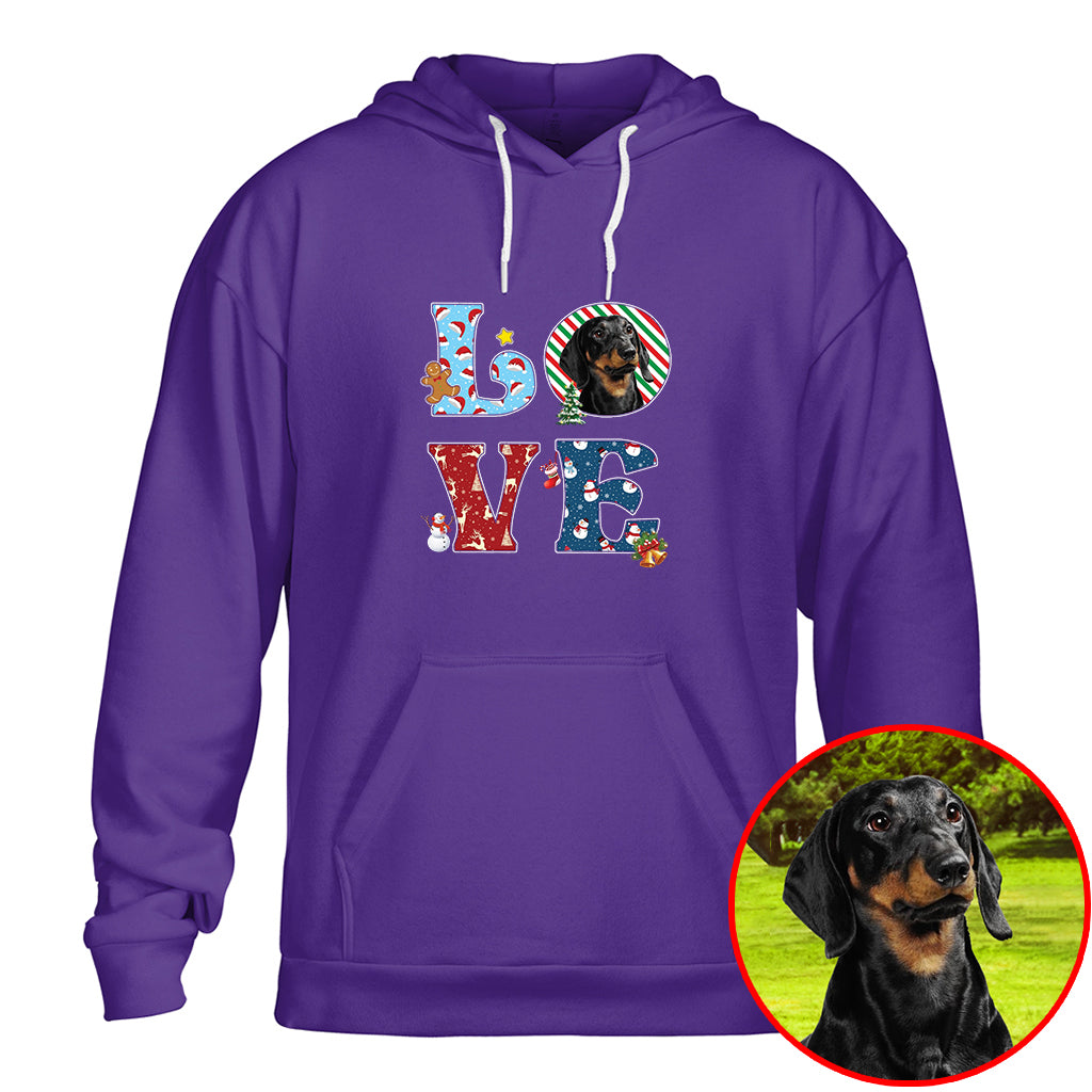 Dog Photo Christmas Shirt - Custom Holiday Gift For Pet Lovers