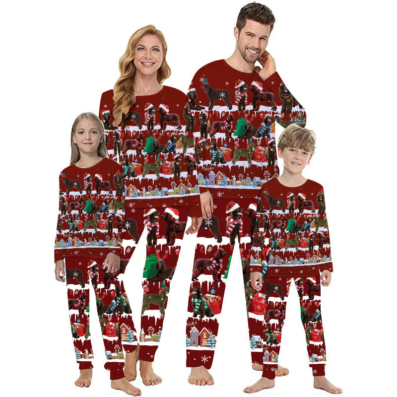 Family Christmas Pajamas Set - Irish Water Spaniel Pajamas For Adult/Kid