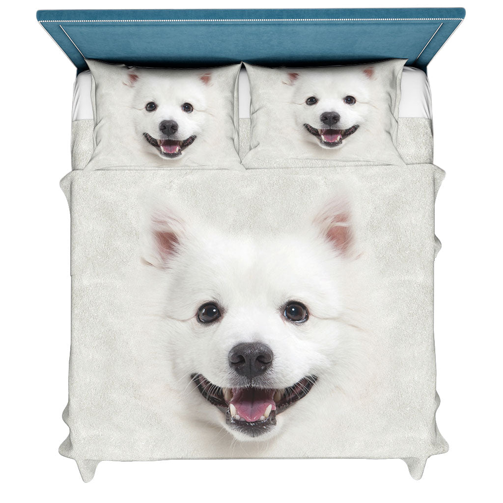 Japanese Spitz Bedding Set - Soft And Cozy Dog Lovers Gift