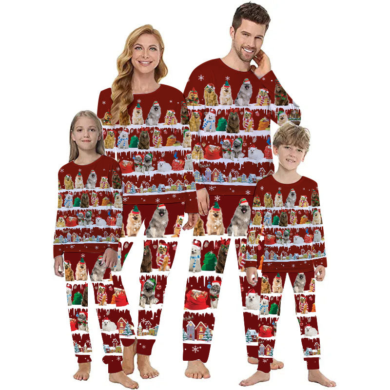 Family Christmas Pajamas Set - Keeshond Dog Pajamas For Adult/Kid